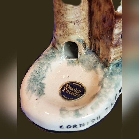 Vintage Duchy Pottery Ceramic Cornish Tin Mine vintage trinket tray  House - Picture 12 of 13